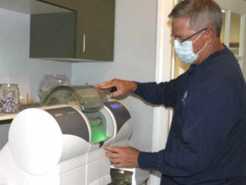 Cerec machine area